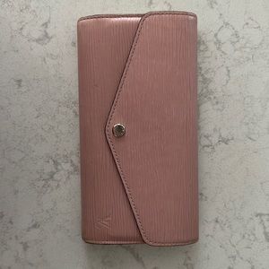 LOUIS VUITTON LV M61216 Epi Leather Portefeiulle Sarah Purse Valerine Rose Used